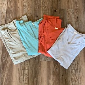 J Crew Tissue Tee V Neck Bundle size Medium